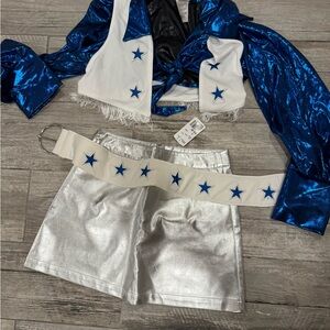 Blue and White Star Costume Set (Dallas cowgirl cheerleader